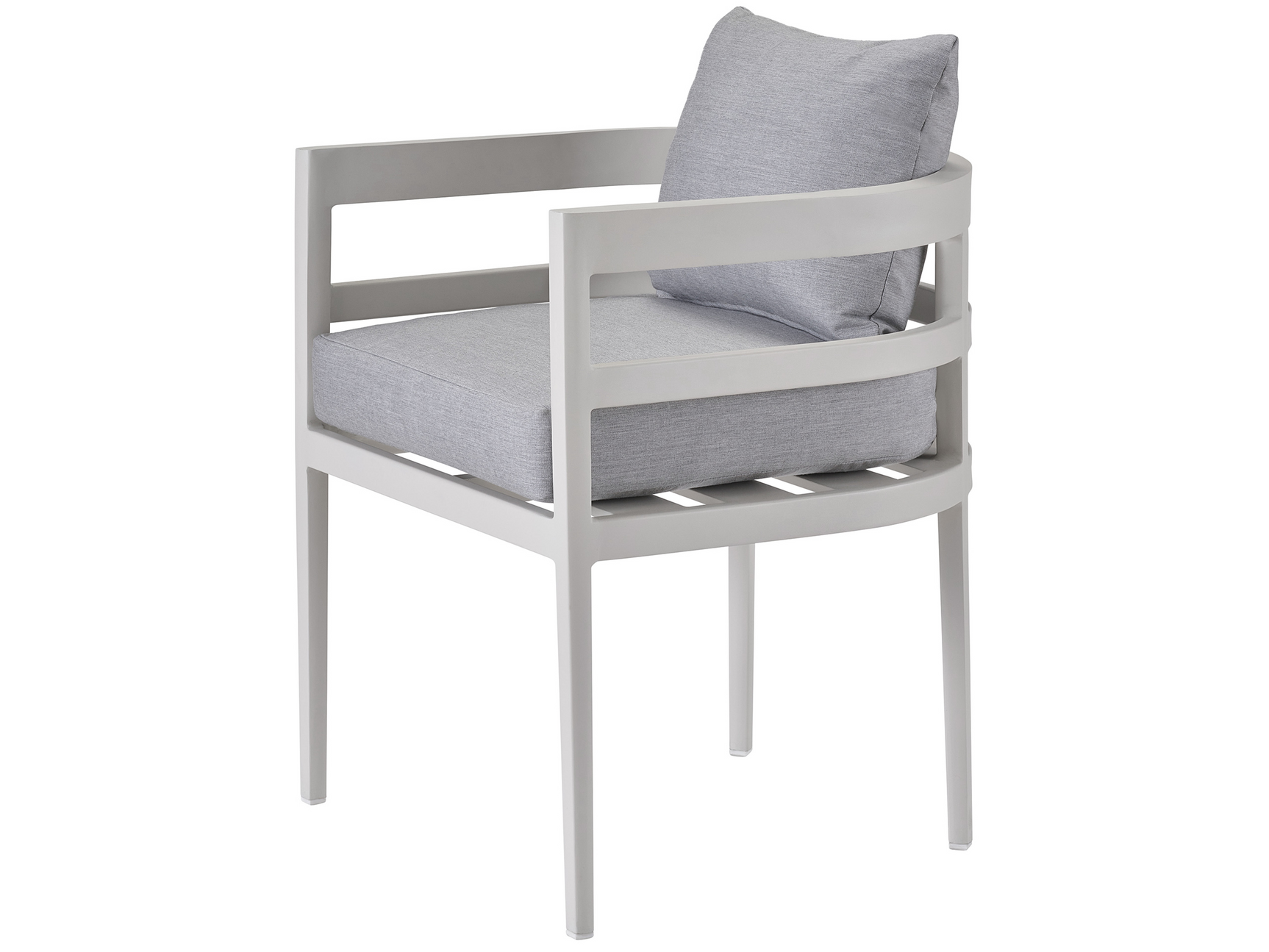 Sout Beach Canvas Granite/Chalk Aluminum Dining Chair - Ornate Home