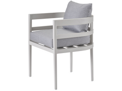 Sout Beach Canvas Granite/Chalk Aluminum Dining Chair - Ornate Home