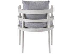 Sout Beach Canvas Granite/Chalk Aluminum Dining Chair - Ornate Home