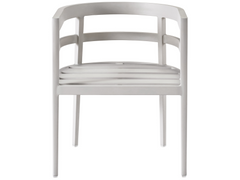 Sout Beach Canvas Granite/Chalk Aluminum Dining Chair - Ornate Home
