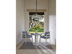 Sout Beach Canvas Granite/Chalk Aluminum Dining Chair - Ornate Home