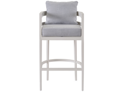 South Beach Canvas Granite/Chalk Aluminum Bar Chair - Ornate Home
