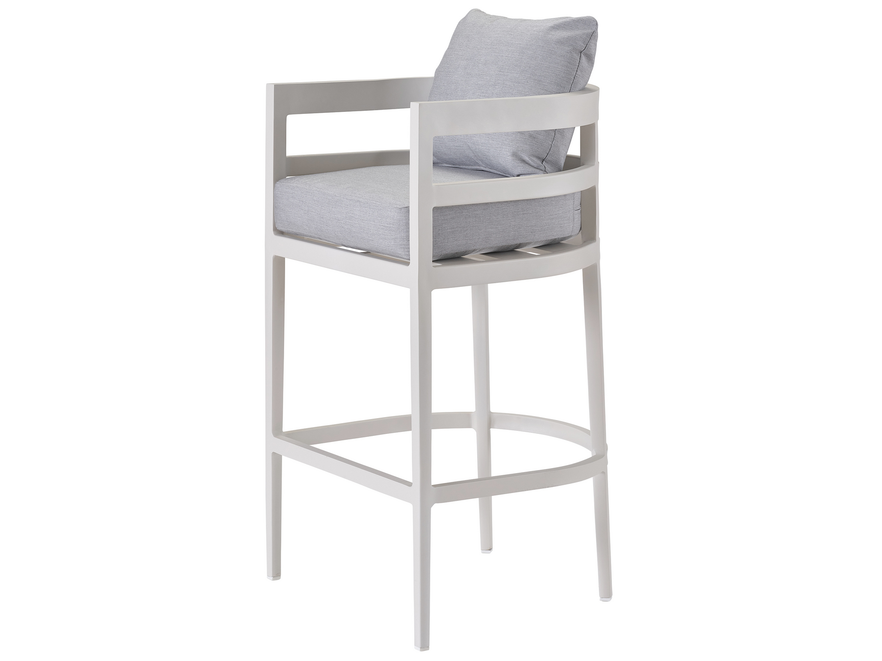 South Beach Canvas Granite/Chalk Aluminum Bar Chair - Ornate Home