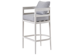South Beach Canvas Granite/Chalk Aluminum Bar Chair - Ornate Home
