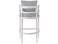 South Beach Canvas Granite/Chalk Aluminum Bar Chair - Ornate Home