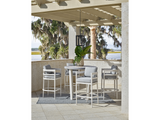 South Beach Canvas Granite/Chalk Aluminum Bar Chair - Ornate Home