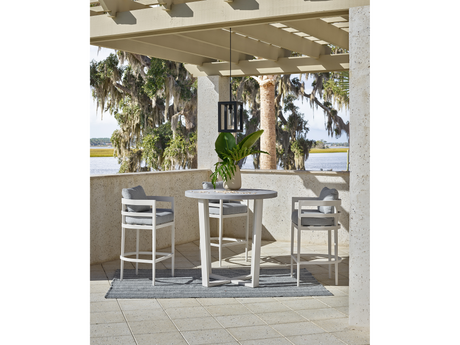 South Beach Chalk Aluminum Bar Table - Ornate Home