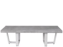South Beach Chalk Aluminum Cocktail Table - Ornate Home