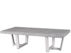 South Beach Chalk Aluminum Cocktail Table - Ornate Home