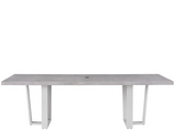South Beach Chalk Aluminum Dining Table - Ornate Home