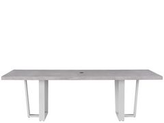 South Beach Chalk Aluminum Dining Table - Ornate Home