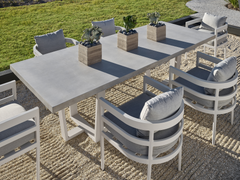 South Beach Chalk Aluminum Dining Table - Ornate Home