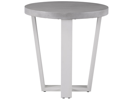 South Beach Chalk Aluminum/White Patio Table - Ornate Home