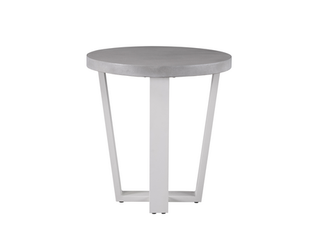 South Beach Chalk Aluminum/White Patio Table - Ornate Home