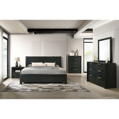 South Bend Black 3-Piece King Bedroom Set - Ornate Home