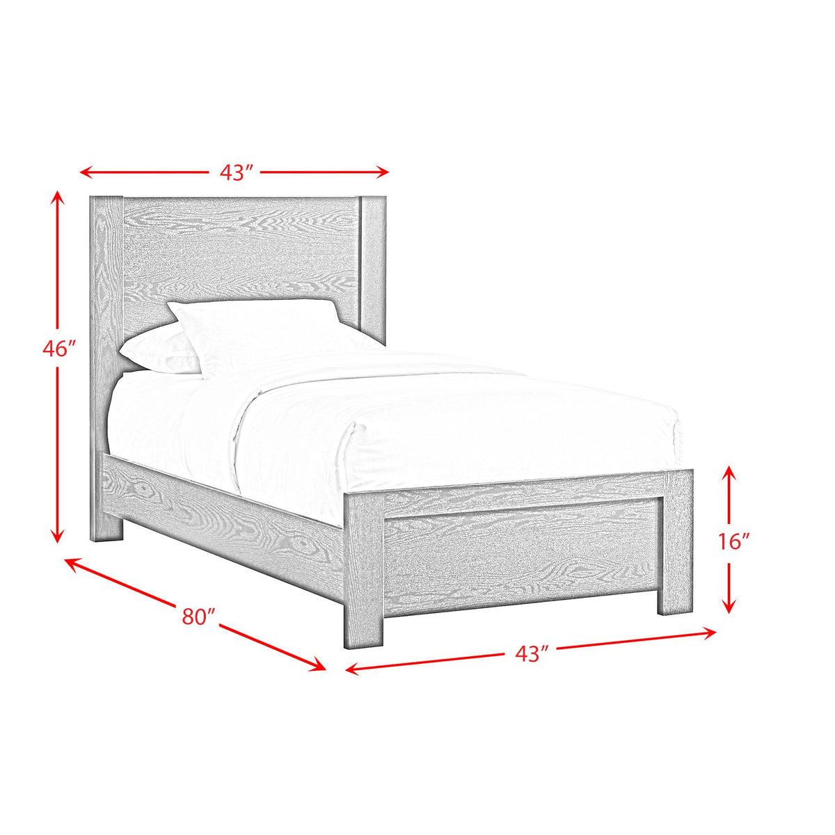 South Bend Black 3-Piece Twin Bedroom Set - Ornate Home