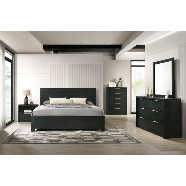 South Bend Black 5-Piece King Bedroom Set - Ornate Home