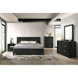South Bend Black Nightstand with USB - Ornate Home