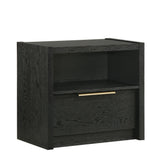 South Bend Black Nightstand with USB - Ornate Home