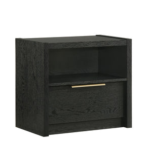 South Bend Black Nightstand with USB - Ornate Home