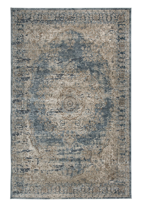 South Blue/Beige 5' x 7' Rug - Ornate Home