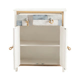 South Shore White/Blue Cabinet - Ornate Home