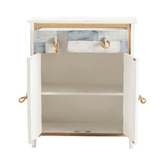 South Shore White/Blue Cabinet - Ornate Home