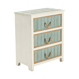 South Shore White/Blue Chest - Ornate Home