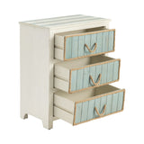 South Shore White/Blue Chest - Ornate Home
