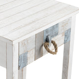 South Shore White/Blue End Table - Ornate Home