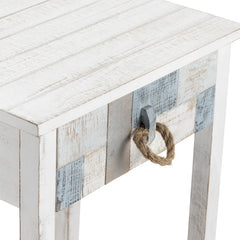 South Shore White/Blue End Table - Ornate Home