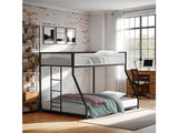 Southall Matte Black/Matte White Twin/Full Metal Bunk Bed - Ornate Home