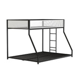Southall Matte Black/Matte White Twin/Full Metal Bunk Bed - Ornate Home