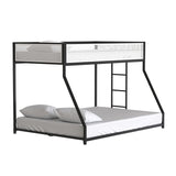 Southall Matte Black/Matte White Twin/Full Metal Bunk Bed - Ornate Home