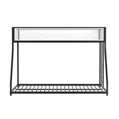 Southall Matte Black/Matte White Twin/Full Metal Bunk Bed - Ornate Home