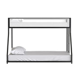 Southall Matte Black/Matte White Twin/Full Metal Bunk Bed - Ornate Home