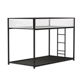 Southall Matte Black/Matte White Twin/Twin Metal Bunk Bed - Ornate Home
