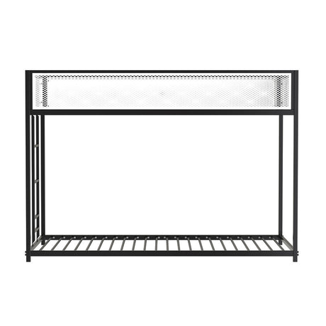 Southall Matte Black/Matte White Twin/Twin Metal Bunk Bed - Ornate Home