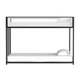 Southall Matte Black/Matte White Twin/Twin Metal Bunk Bed - Ornate Home