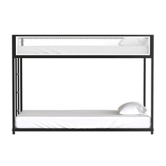 Southall Matte Black/Matte White Twin/Twin Metal Bunk Bed - Ornate Home