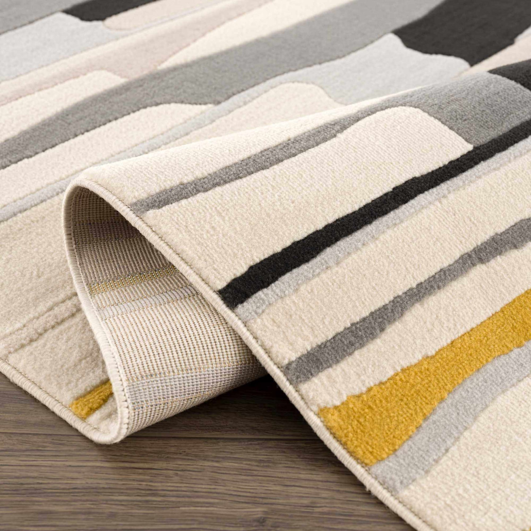 Southfields Mustard Modern Rug - Ornate Home