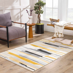 Southfields Mustard Modern Rug - Ornate Home