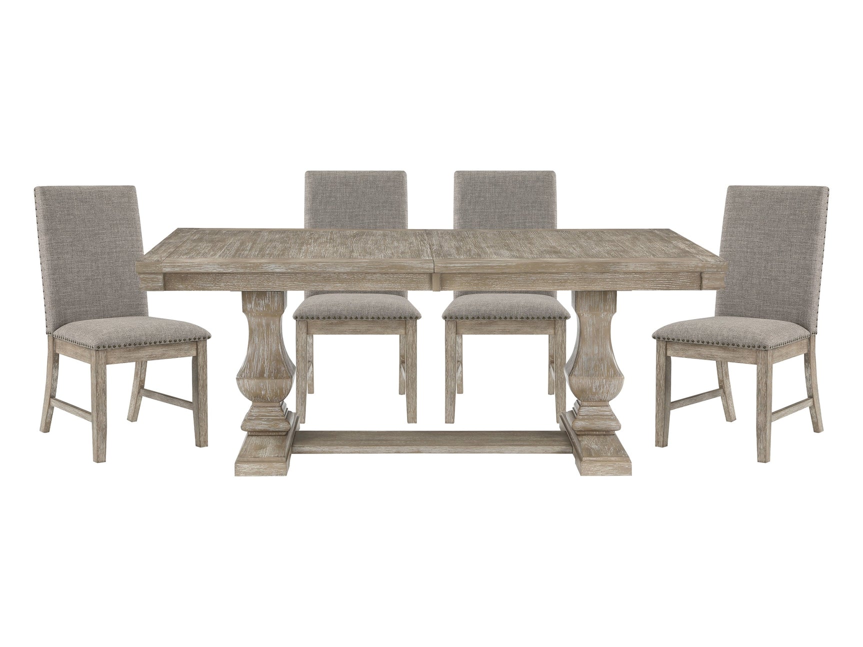 Southlake Brownish Gray 5-piece Dinig Table Set - Ornate Home
