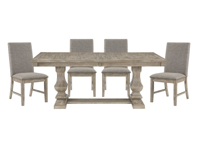 Southlake Brownish Gray 5-piece Dinig Table Set - Ornate Home
