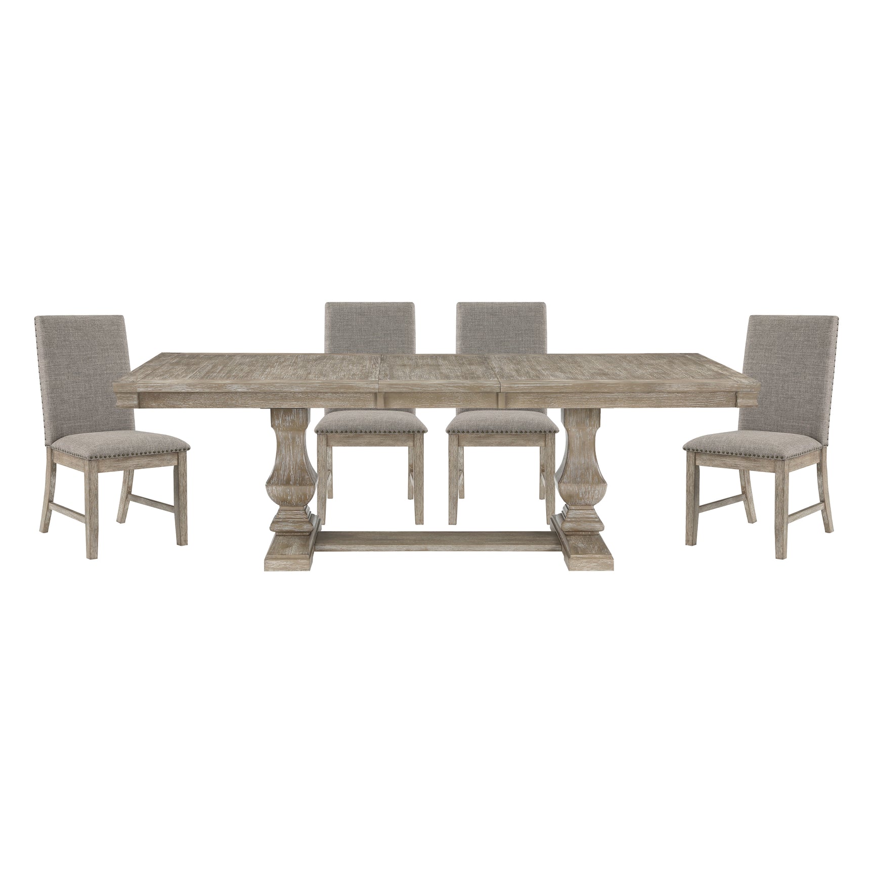 Southlake Brownish Gray 5-piece Dinig Table Set - Ornate Home