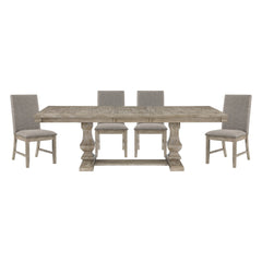 Southlake Brownish Gray 5-piece Dinig Table Set - Ornate Home