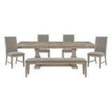 Southlake Silver 6pc Dining Set - Ornate Home