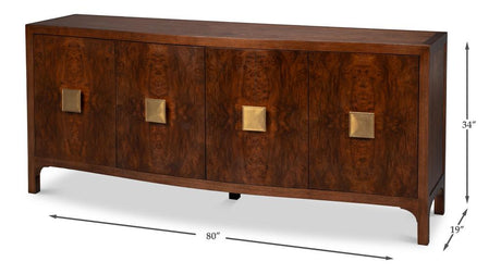 Southport Brown Credenza - Ornate Home
