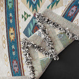 Southwestern Boho Woven Tribal Sofa Cover Blanket, Rustic Farmhouse Couch Throw Cover - Ornate Home