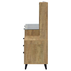 Souza Mango 5-Drawer Makeup Vanity Table With LED Mirror - Ornate Home
